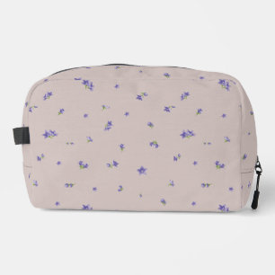 Dusty Rose Japanese Balloon Flower Floral Pattern Dopp Kit