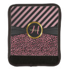 Dusty Rose Leopard Skin and Stripes - Monogram