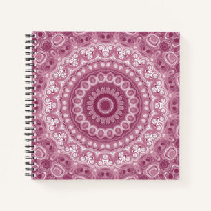 Dusty Rose Mandala Pattern Design Notebook