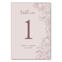 Dusty Rose Mauve Floral Wedding