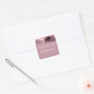 Dusty Rose Mauve Modern  Square Sticker