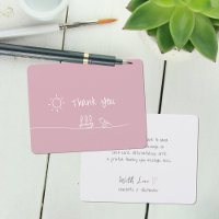 Dusty Rose Minimalist Flowers Bird Sun Drawing
