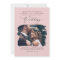 Dusty Rose Modern Boho Wedding Photo Invitation