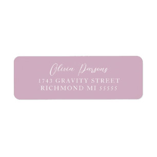 Dusty Rose Modern Elegantly Scripted AddressLabel Return Address Label