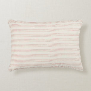 Dusty Rose Modern Minimalist Stripe Boho Decorative Cushion
