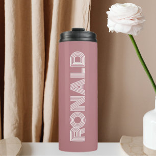 Dusty Rose Modern Typography Personalised Thermal Tumbler