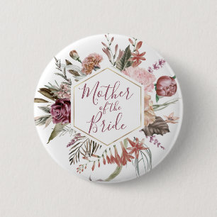 Dusty Rose Mother of the Bride Button