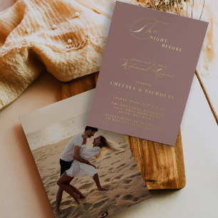 Dusty Rose Night Before Rehearsal Dinner Gold