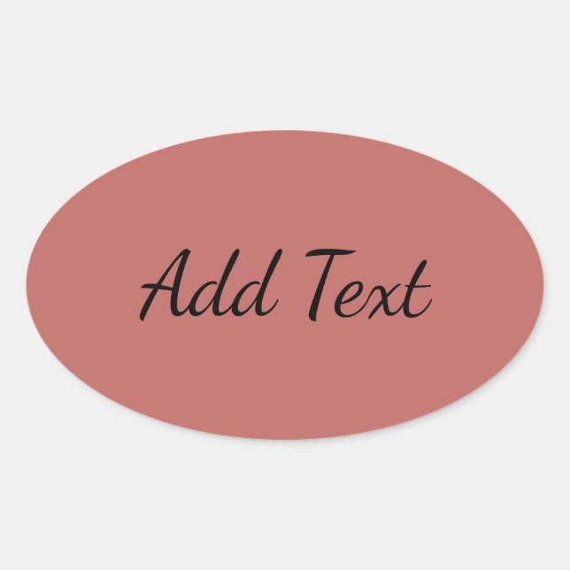 Dusty Rose Oval Sticker (Front)