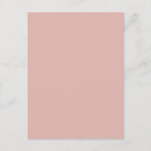 Dusty Rose Pale Pink Solid Trend Colour Background Postcard