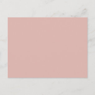 Dusty Rose Pale Pink Solid Trend Colour Background Postcard