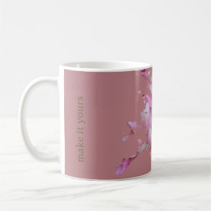 Dusty Rose Petals Mug - Monogram