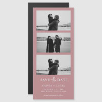 Dusty Rose Photo Strip Magnetic Wedding