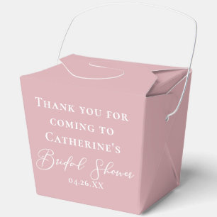 Dusty Rose Pink Chic Custom Bridal Shower Fortune Favour Box
