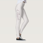 Dusty rose pink engagement bride to be leg leggings<br><div class="desc">Dusty rose pink engagement bride to be gift t-shirt. This beautiful antique classic floral collection will be perfect for an indoor or outdoor garden celebration for a wedding, bridal shower, baby shower or a country style celebration. Just modify it the way you like it, the entire collection is customisable. Enjoy...</div>