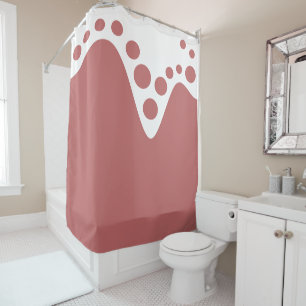 Dusty Rose Pink soft wave and bubbles Shower Curtain