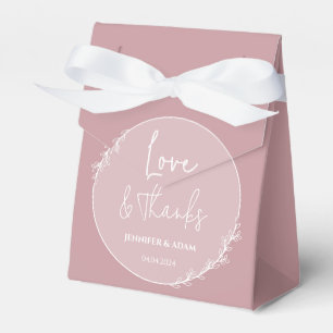 Dusty Rose Pink Wedding Bridal Favour Thank You Ba Box