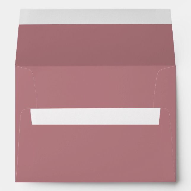 Dusty Rose Pink Wedding Chic Elegant Wedding  Envelope (Back (Bottom))