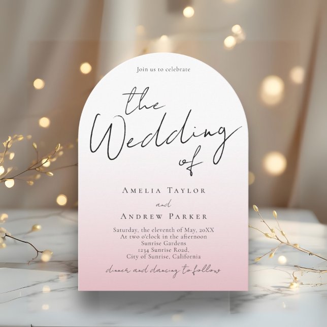 Dusty Rose Pink Wedding Invitation Photo QR Code (Creator Uploaded)