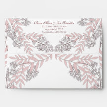 Dusty Rose Pink Wedding Vintage Botanical