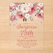 Dusty Rose Red Cream Watercolor Floral Surprise 75