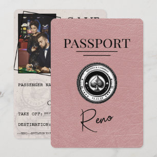 Dusty Rose Reno Passport Save The Date