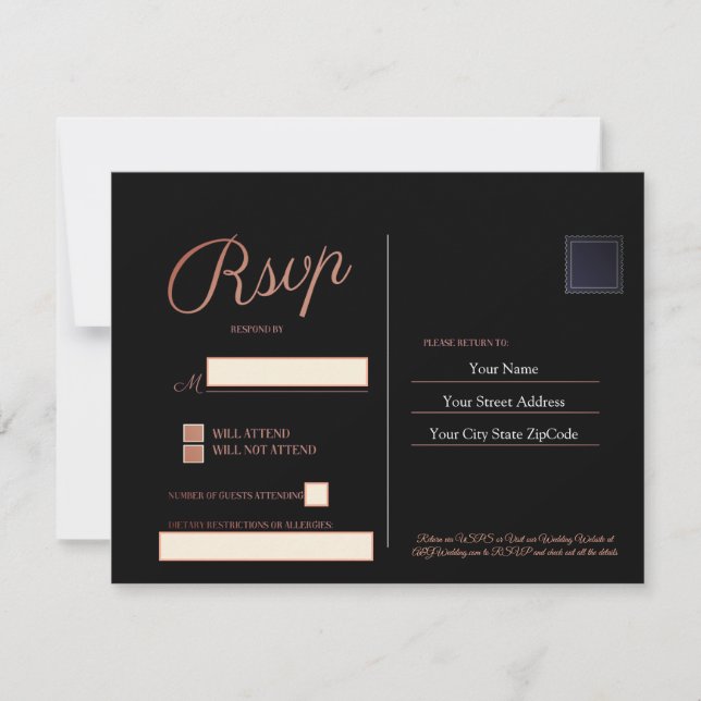 Dusty Rose Response Card (Front)