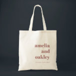 Dusty Rose Retro Custom Welcome Wedding Favour Tote Bag<br><div class="desc">Welcome your guests in style with this minimalist dusty rose tote bag,  featuring a retro-inspired design. Customisable with your wedding details,  this chic tote makes a perfect keepsake for your special day. It's a thoughtful way to show appreciation to your friends and family.</div>