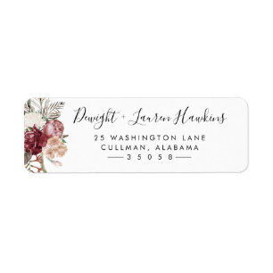 Dusty Rose   Return Address Label