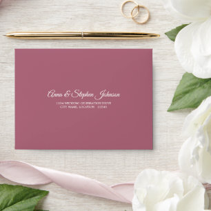 Dusty Rose RSVP Return Envelope