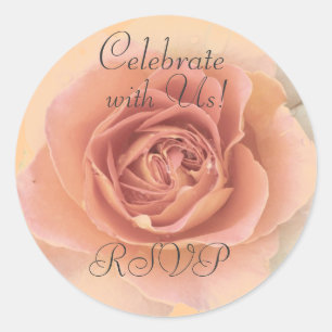 Dusty Rose RSVP Sticker