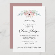 Dusty Rose Rustic Eucalyptus Bridal Shower