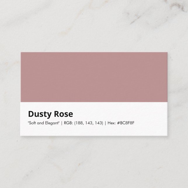 Dusty Rose | "Soft and Elegant" Business Card (Front)