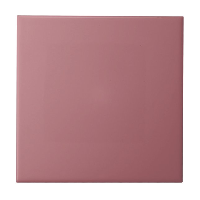 Dusty Rose Solid Colour  Ceramic Tile (Front)
