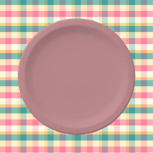 Dusty Rose Solid Colour Paper Plate