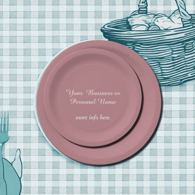 dusty rose solid colour paper plate (Creator Uploaded)