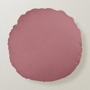 Dusty Rose Solid Colour  Round Cushion