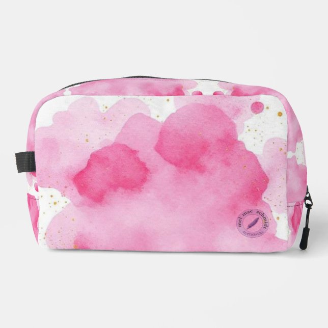 Dusty Rose Sprinkled Gold Mäppchen Dopp Kit (Front)