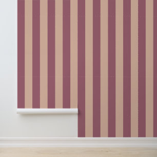 Dusty Rose Striped Wallpaper