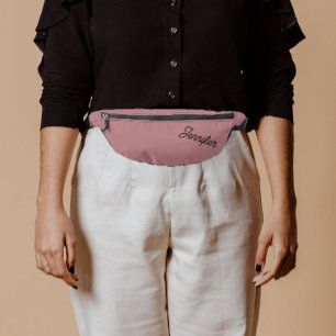 Dusty Rose Stylised Bridesmaid Name Bum Bags