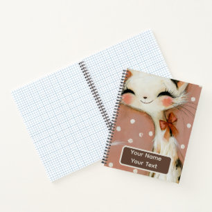 Dusty Rose Terracotta Custom Cat Notebook