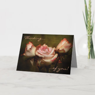 Dusty Rose Thinking of You Greeting Card