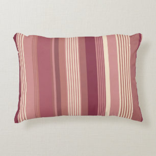 Dusty Rose Warm Muted Pinks Bold Stripes Decorative Cushion