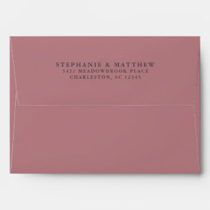 Dusty Rose Wedding Chic Return Address Elegant Envelope