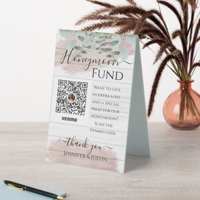 Dusty Rose Wedding Colours Reception Venmo Code (In SItu (Table))