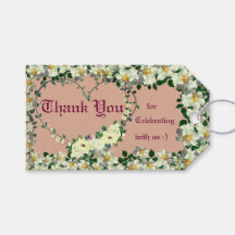 Dusty Rose - Wedding Favours Gift Tags