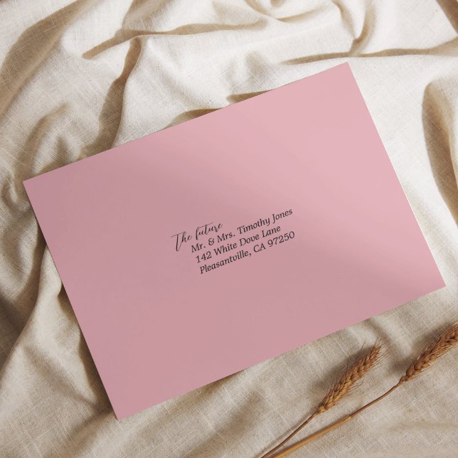 Dusty Rose Wedding Response Envelope (Creator Uploaded)