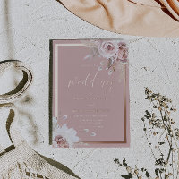 Dusty Rose Wedding Rose Gold Border