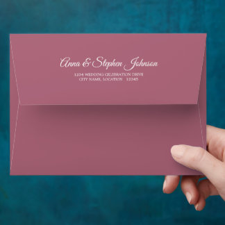Dusty Rose with Return Address Envelope