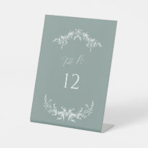 Dusty Sage Cottage Table Number